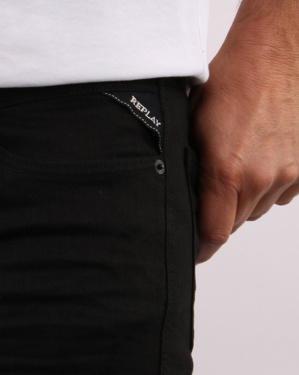 Replay Anbass Slim Fit Jeans Black