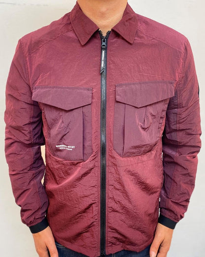 Marshall Artist Acier Overshirt Burgundy