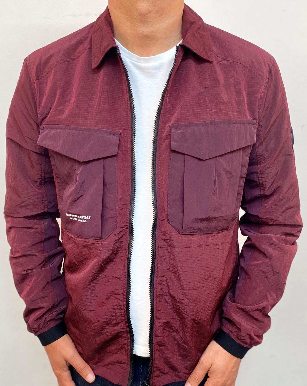 Marshall Artist Acier Overshirt Burgundy