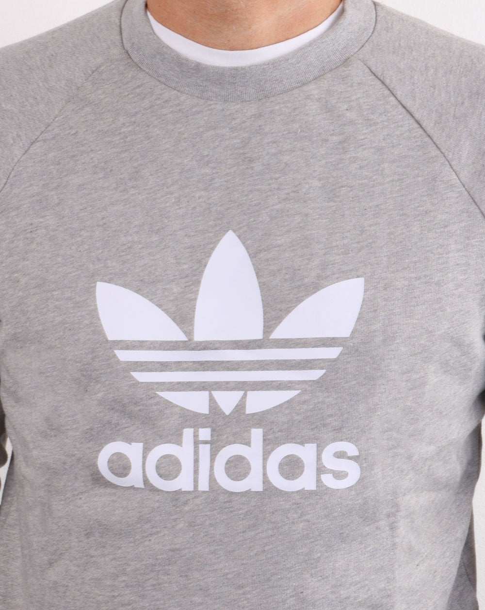 Adidas Originals Trefoil Crew Sweat Grey Heather