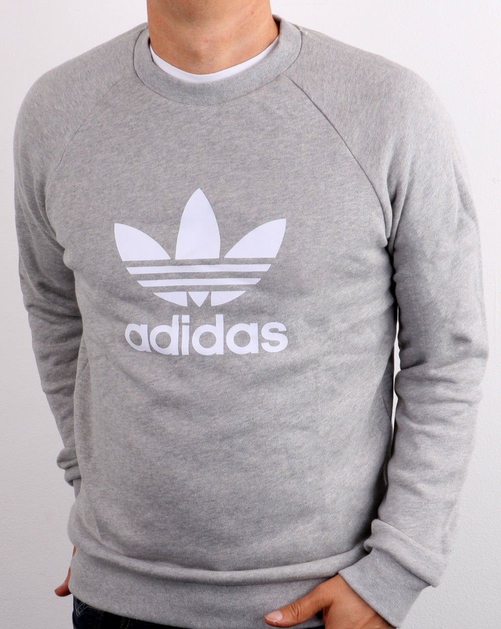 Adidas Originals Trefoil Crew Sweat Grey Heather