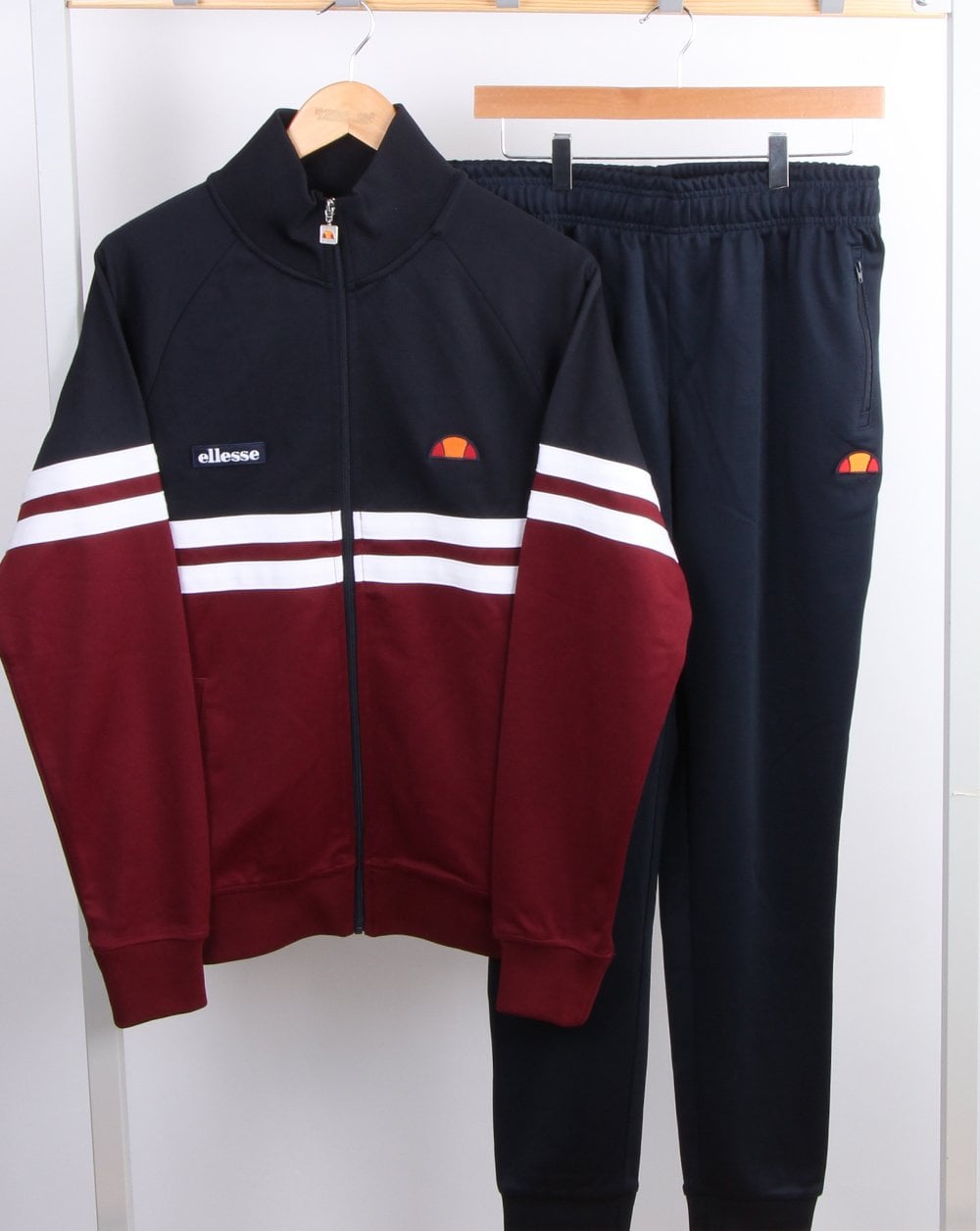 Ellesse Rimini Track Top Navy/Burgundy