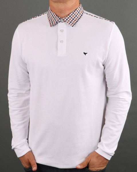 Weekend Offender Check Collar Polo White