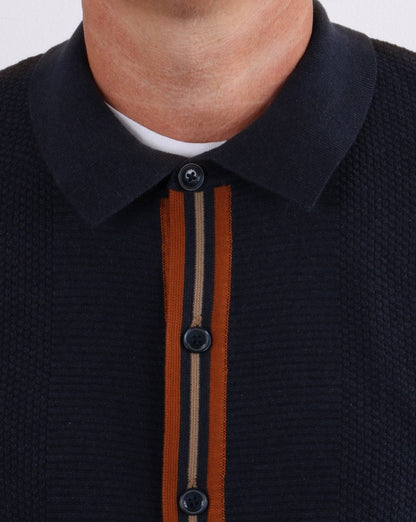 Ben Sherman Button Thru Mod Cardigan Midnight