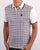Trojan Check Panel Polo Shirt Fawn