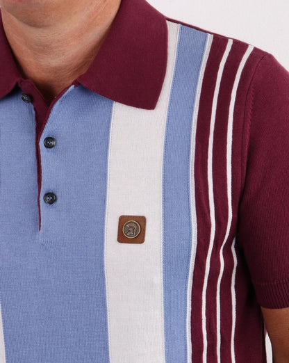 Trojan Multi-stripe Knit Polo Port