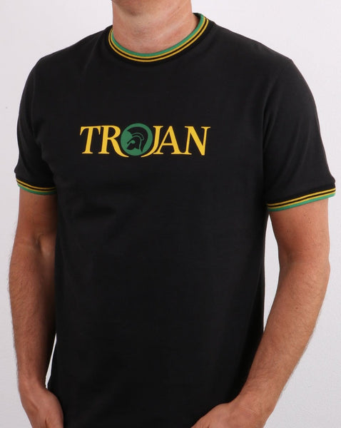 Trojan Tipped Signature Logo T-shirt Black