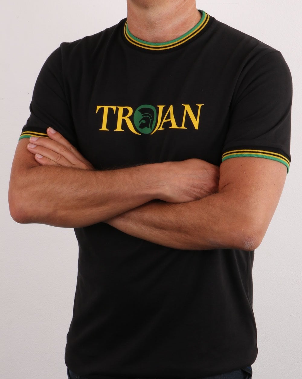 Trojan Tipped Signature Logo T-shirt Black
