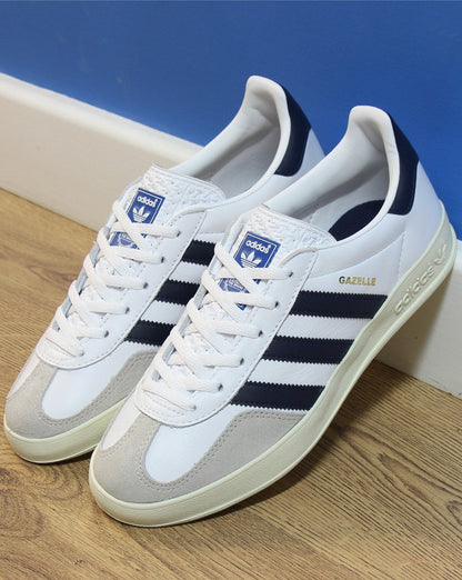 Adidas Gazelle Indoor Trainers White/Navy