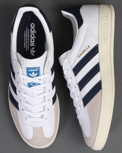 Adidas Gazelle Indoor Trainers White/Navy
