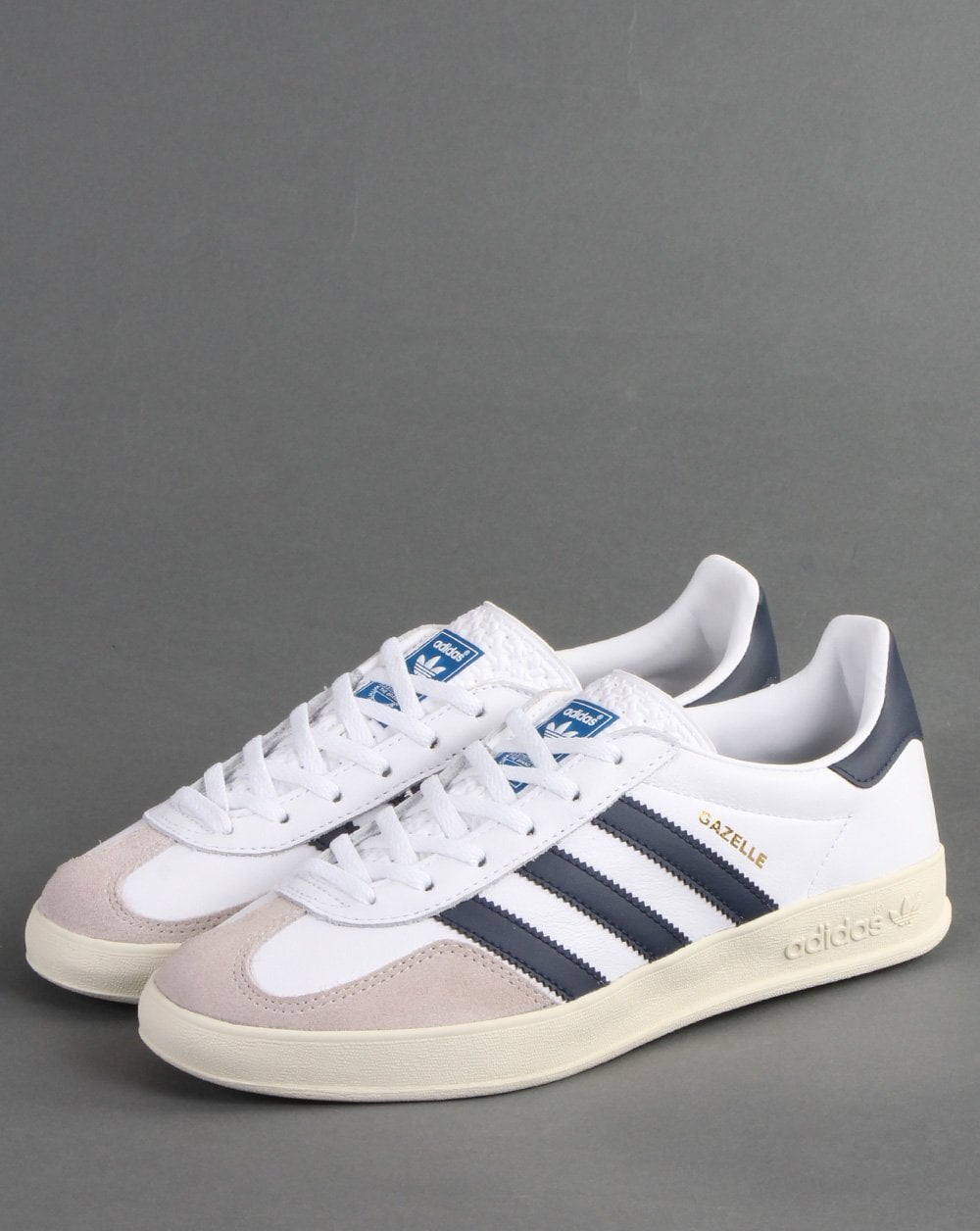 Adidas Gazelle Indoor Trainers White/Navy
