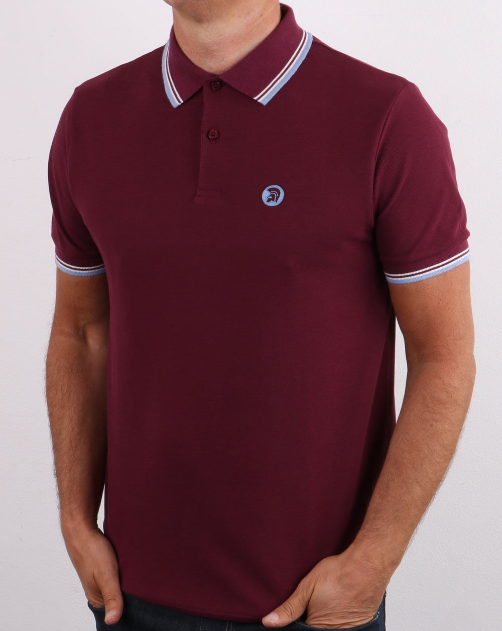 Trojan Classic Tipped Polo Shirt Port
