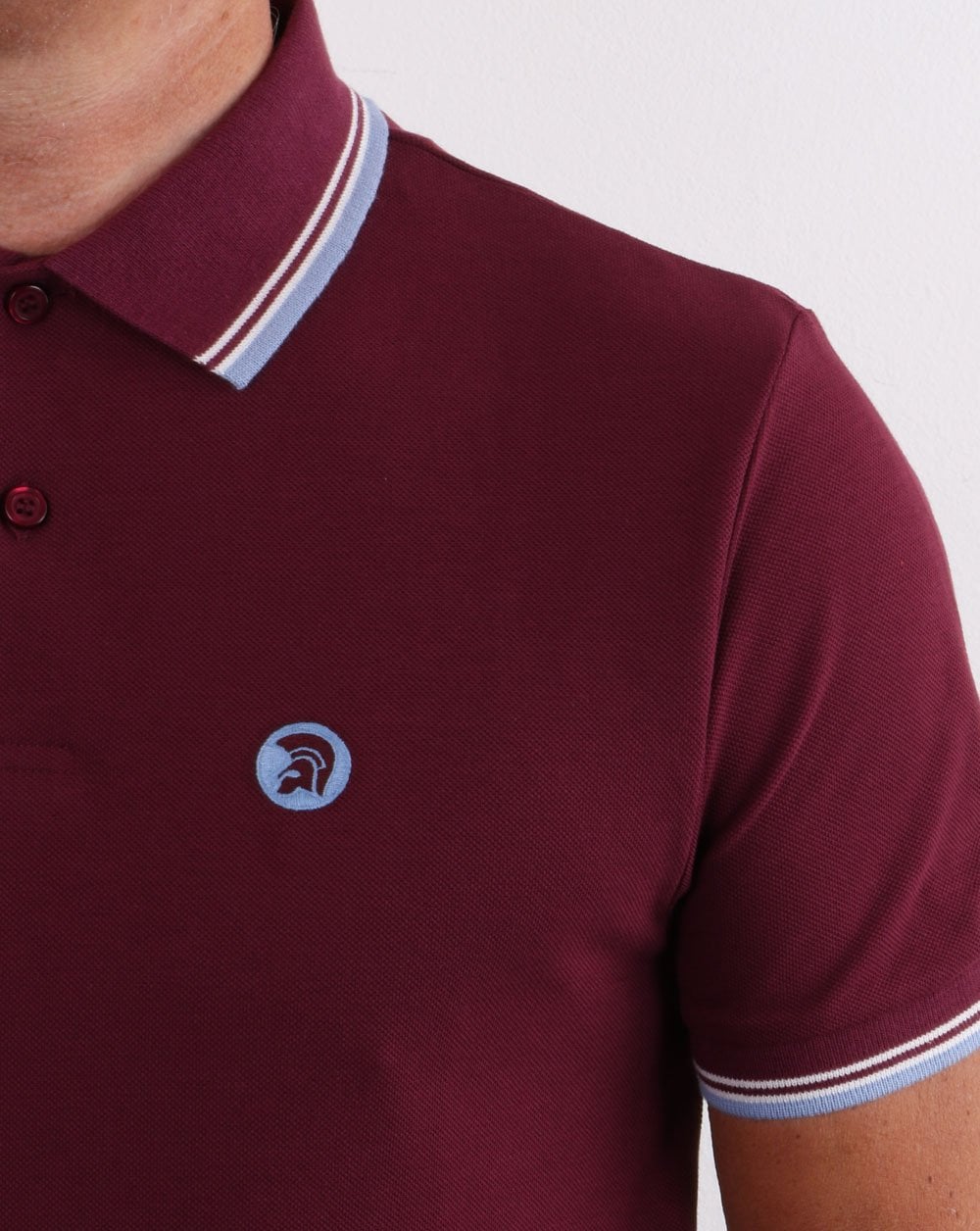 Trojan Classic Tipped Polo Shirt Port