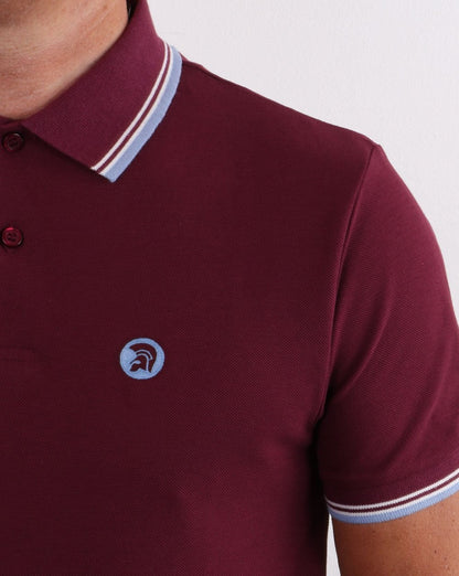 Trojan Classic Tipped Polo Shirt Port