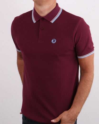 Trojan Classic Tipped Polo Shirt Port
