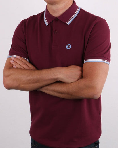 Trojan Classic Tipped Polo Shirt Port