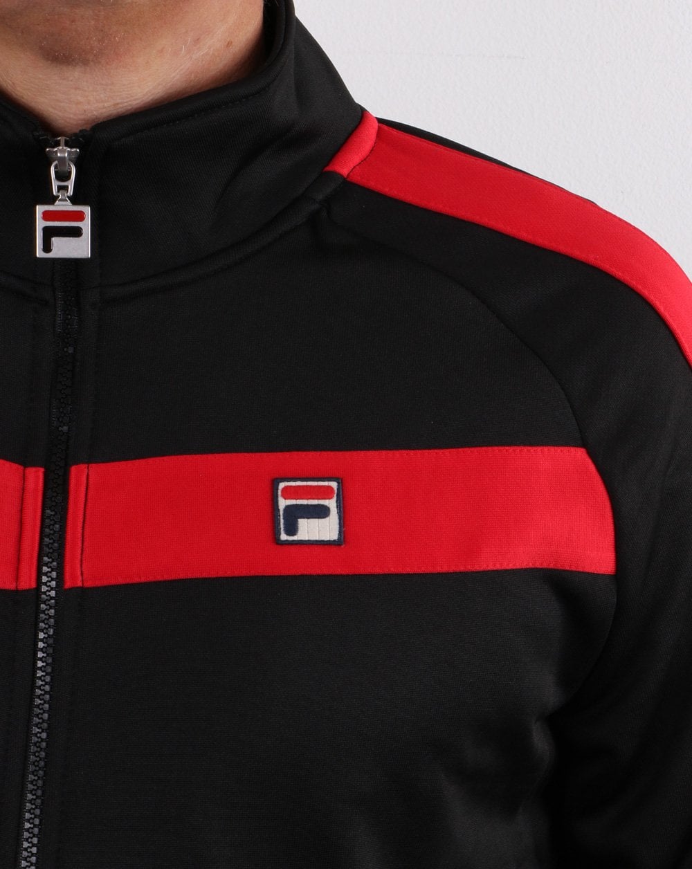 Fila Vintage Renzo Track Top Black/Red