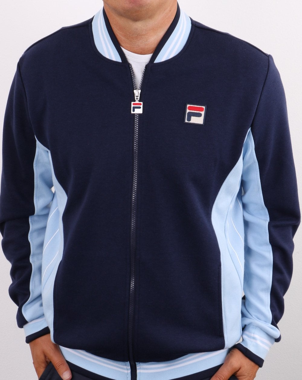Fila Vintage Settanta Track Top Exclusive Pro Badge in Navy Sky