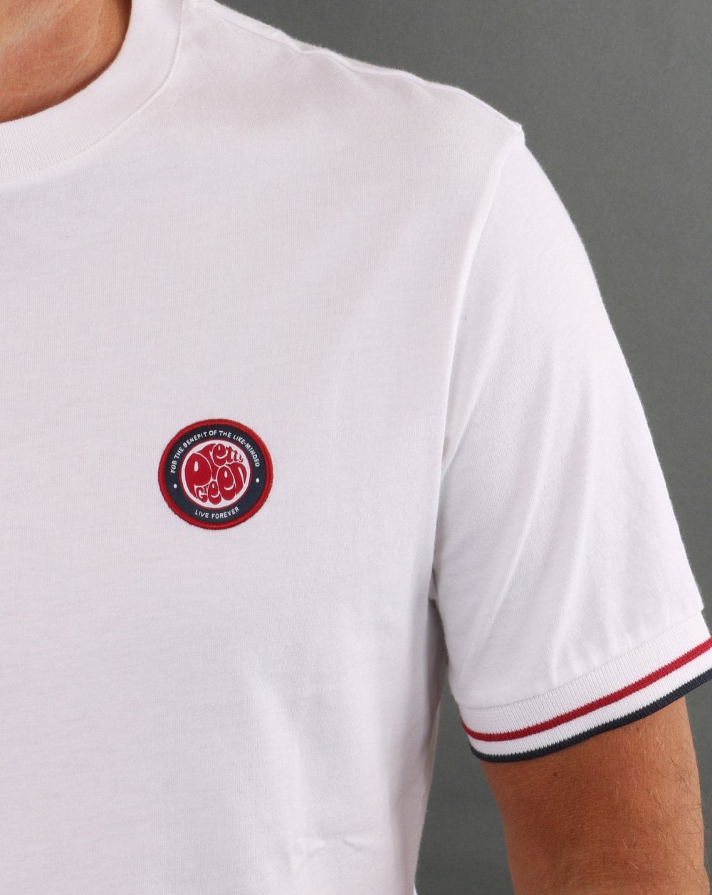 Pretty Green Likeminded Tipped T-shirt White