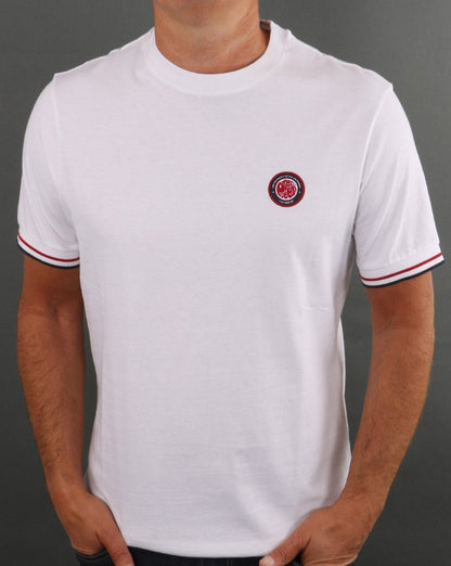 Pretty Green Likeminded Tipped T-shirt White