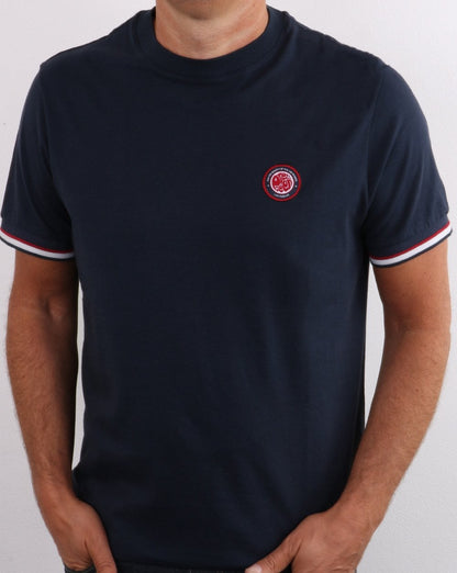 Pretty Green Likeminded Tipped T-shirt Navy