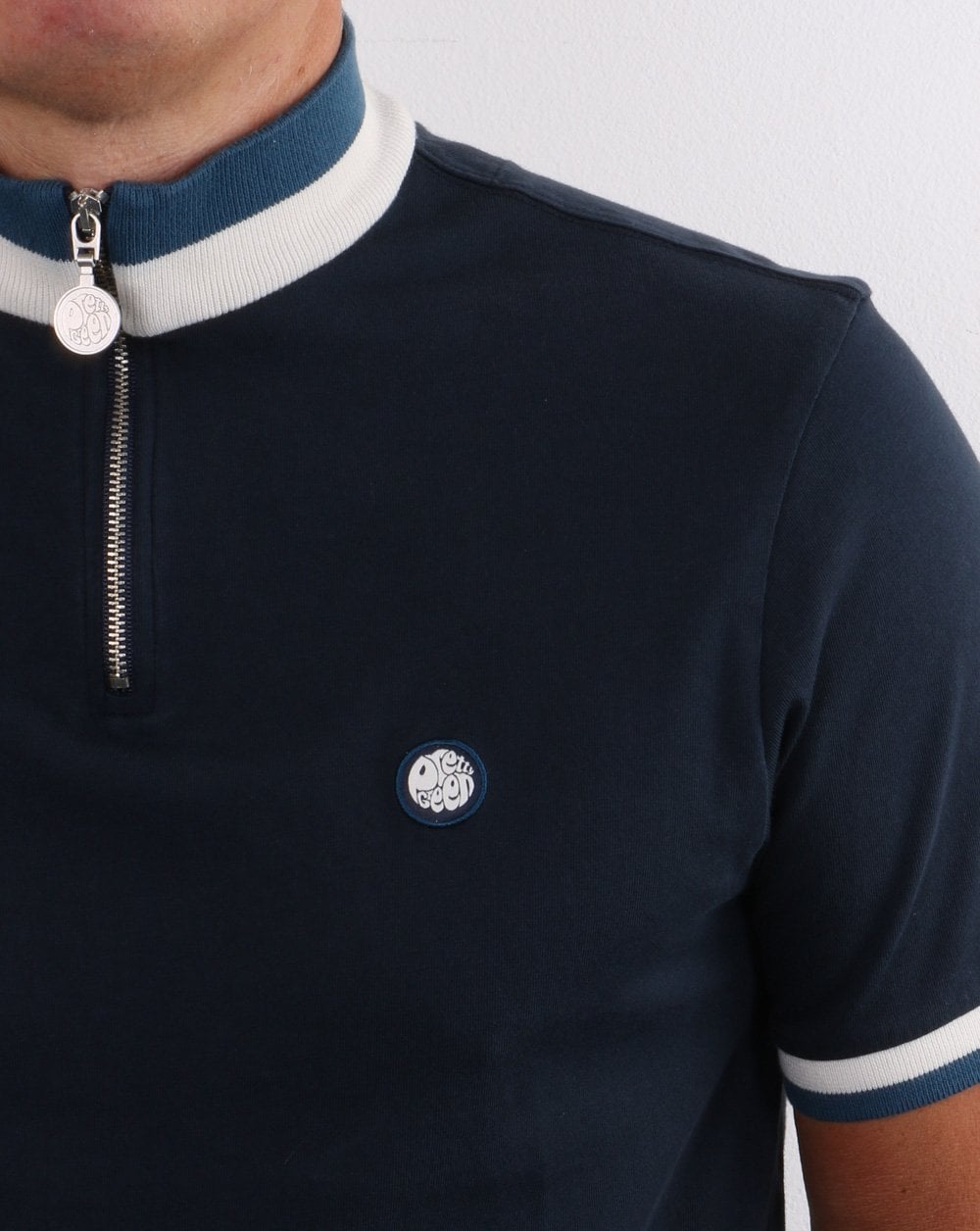 Pretty Green 1/4 Zip Top Navy