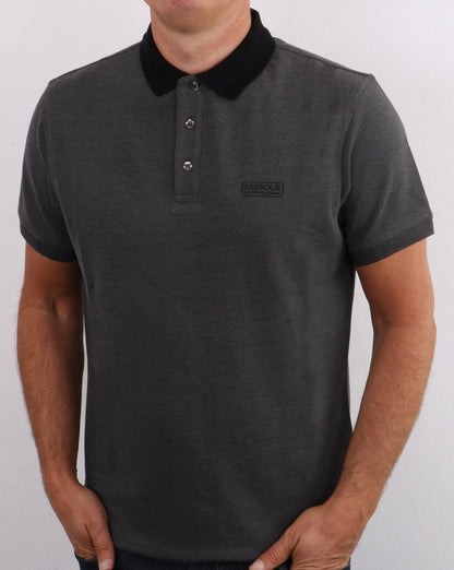 Barbour International Contrast Polo Black