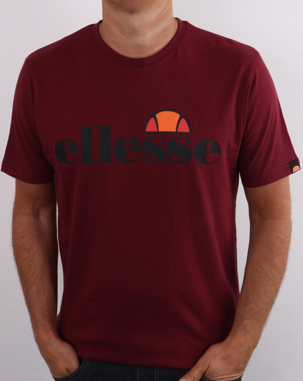 Ellesse T Shirt Burgundy