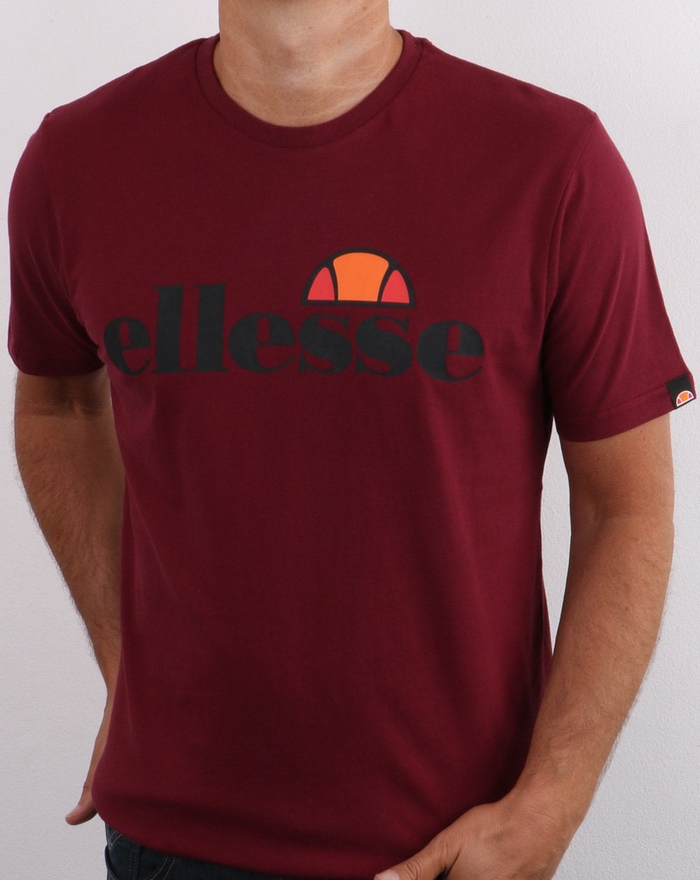 Ellesse T Shirt Burgundy