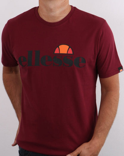 Ellesse T Shirt Burgundy