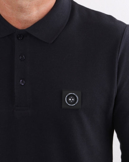 Marshall Artist Long Sleeve Polo Shirt Navy