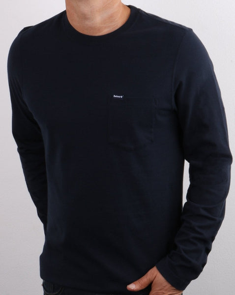 Barbour Long Sleeve Pocket T-shirt Navy