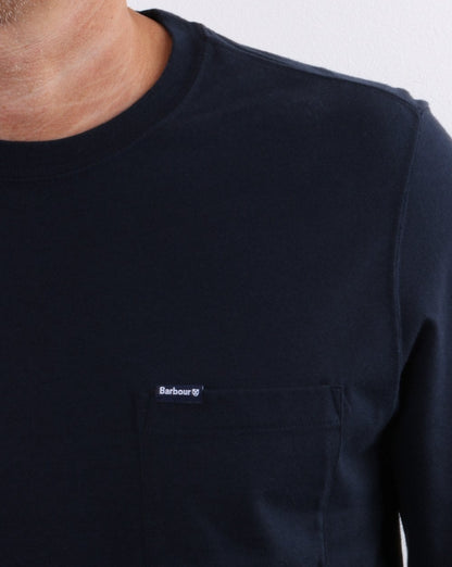 Barbour Long Sleeve Pocket T-shirt Navy