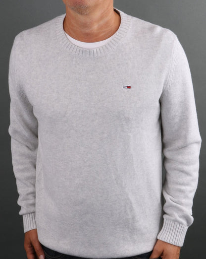 Tommy Hilfiger Crew Neck Jumper Silver Grey