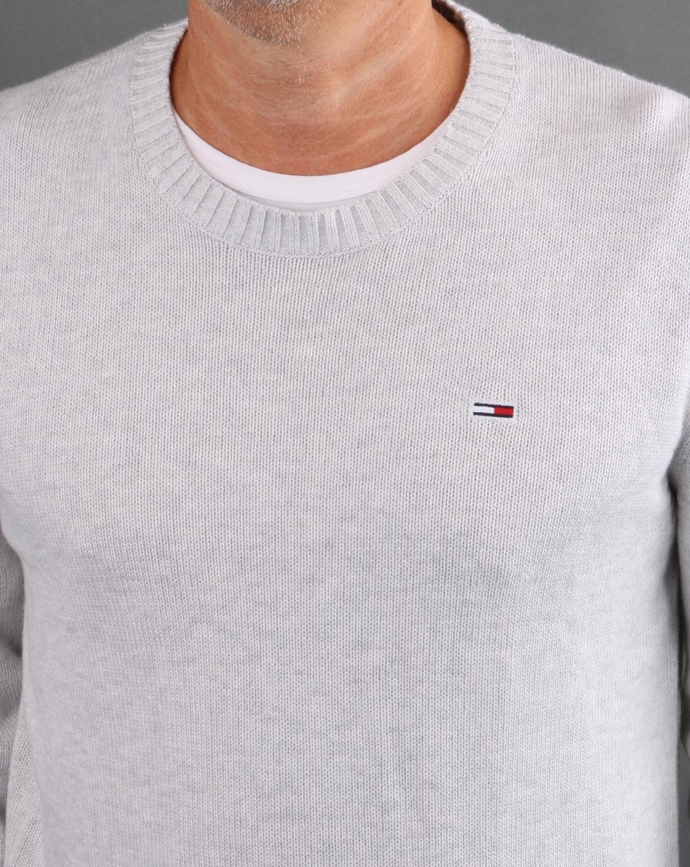 Tommy Hilfiger Crew Neck Jumper Silver Grey
