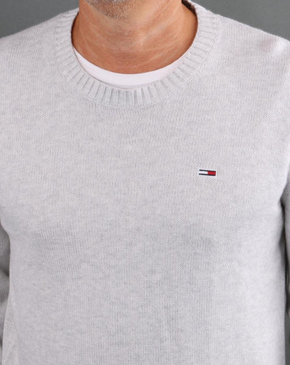 Tommy Hilfiger Crew Neck Jumper Silver Grey