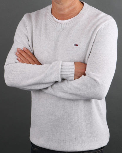 Tommy Hilfiger Crew Neck Jumper Silver Grey