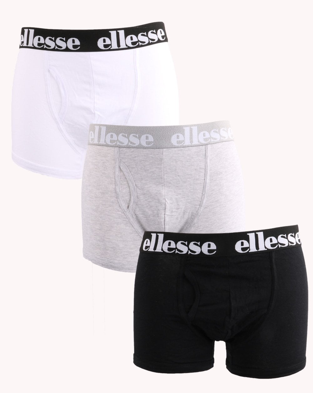Ellesse Hali 3 Pack Boxers Black/white/grey