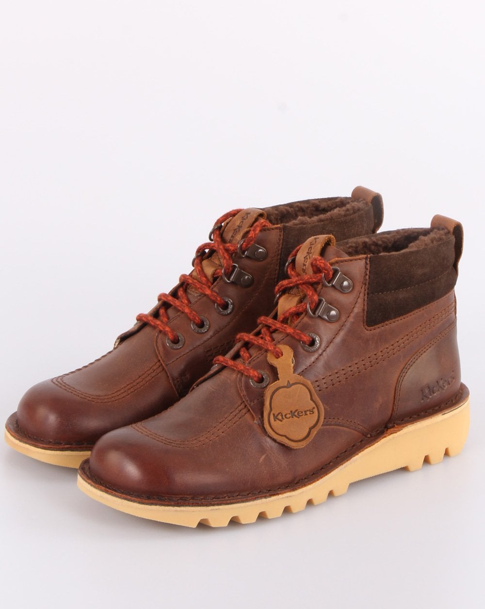 Kickers Kick Hi Winter Leather Boot Brown