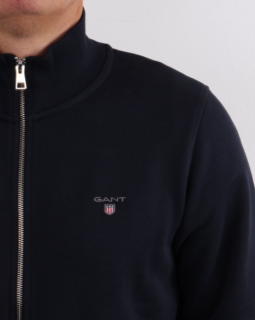 Gant Full Zip Sweatshirt Navy