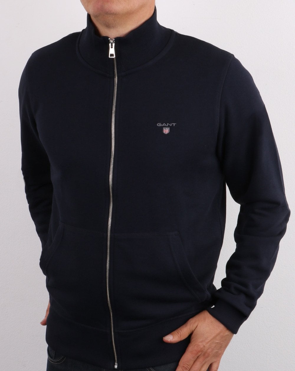 Gant Full Zip Sweatshirt Navy