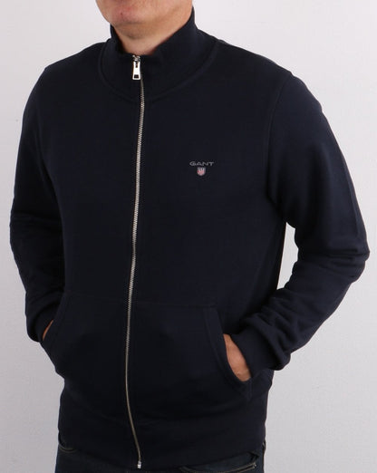 Gant Full Zip Sweatshirt Navy