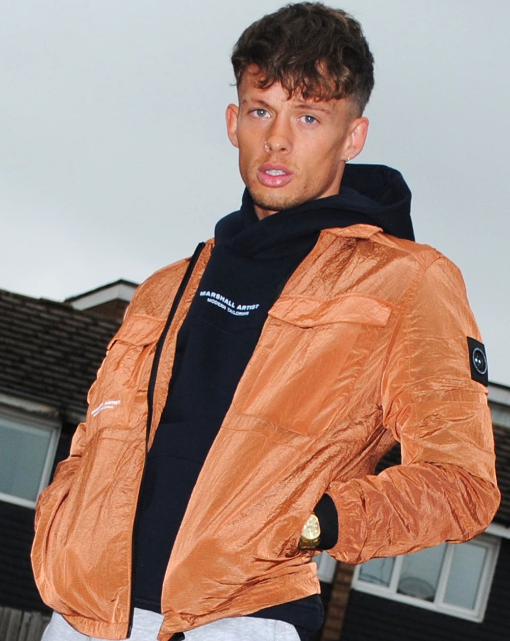 Marshall Artist Acier Overshirt Burnt Orange