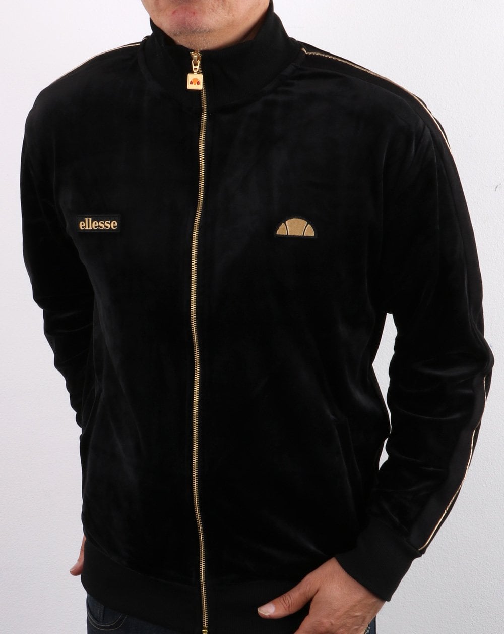 Ellesse Velour Track Top Black