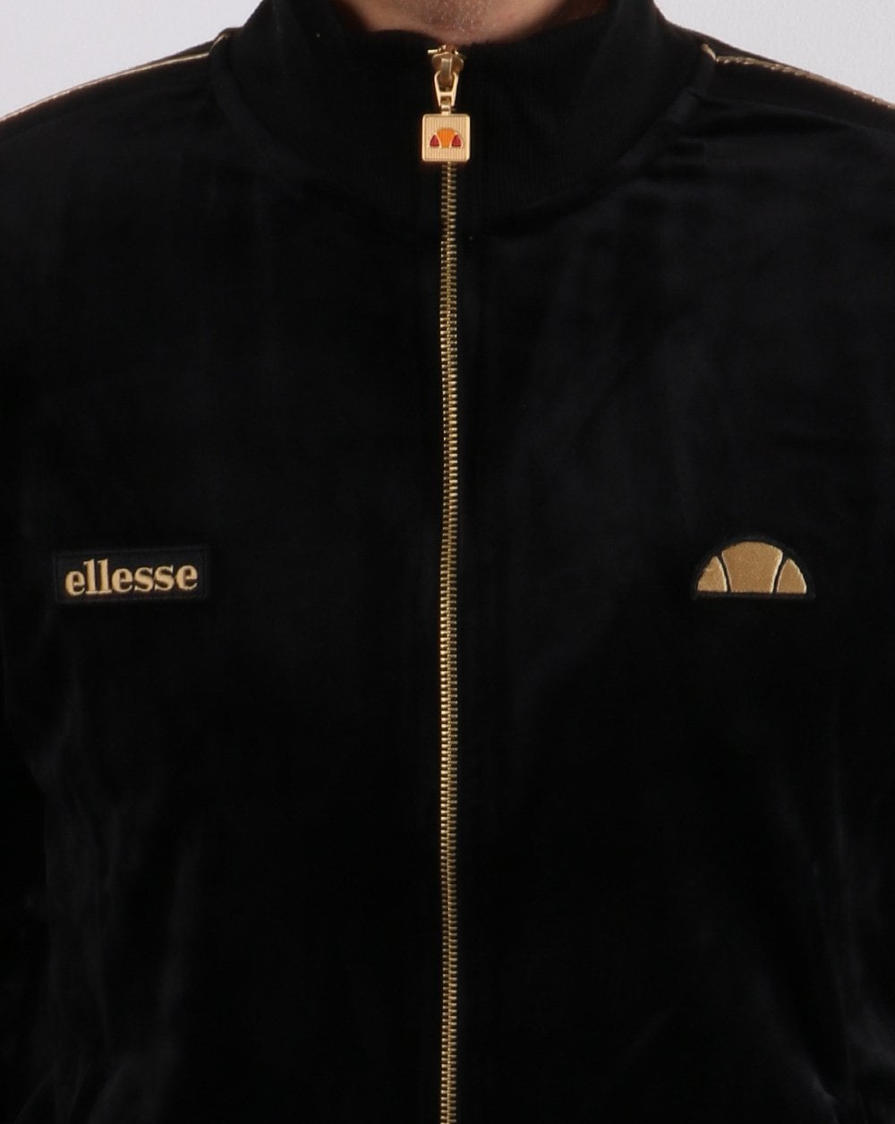 Ellesse Velour Track Top Black