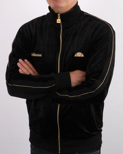 Ellesse Velour Track Top Black