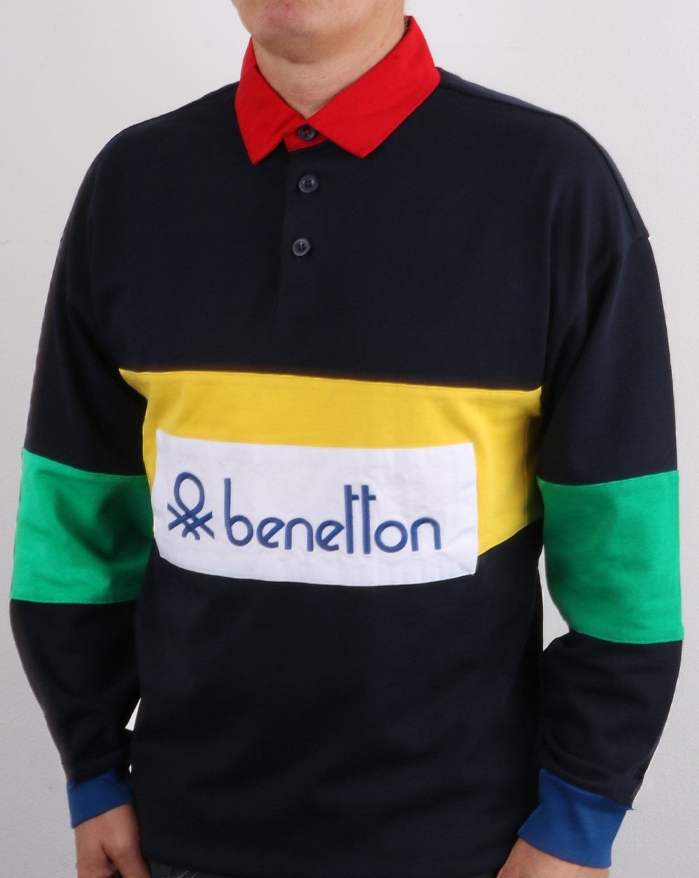 Benetton Rugby Shirt Navy