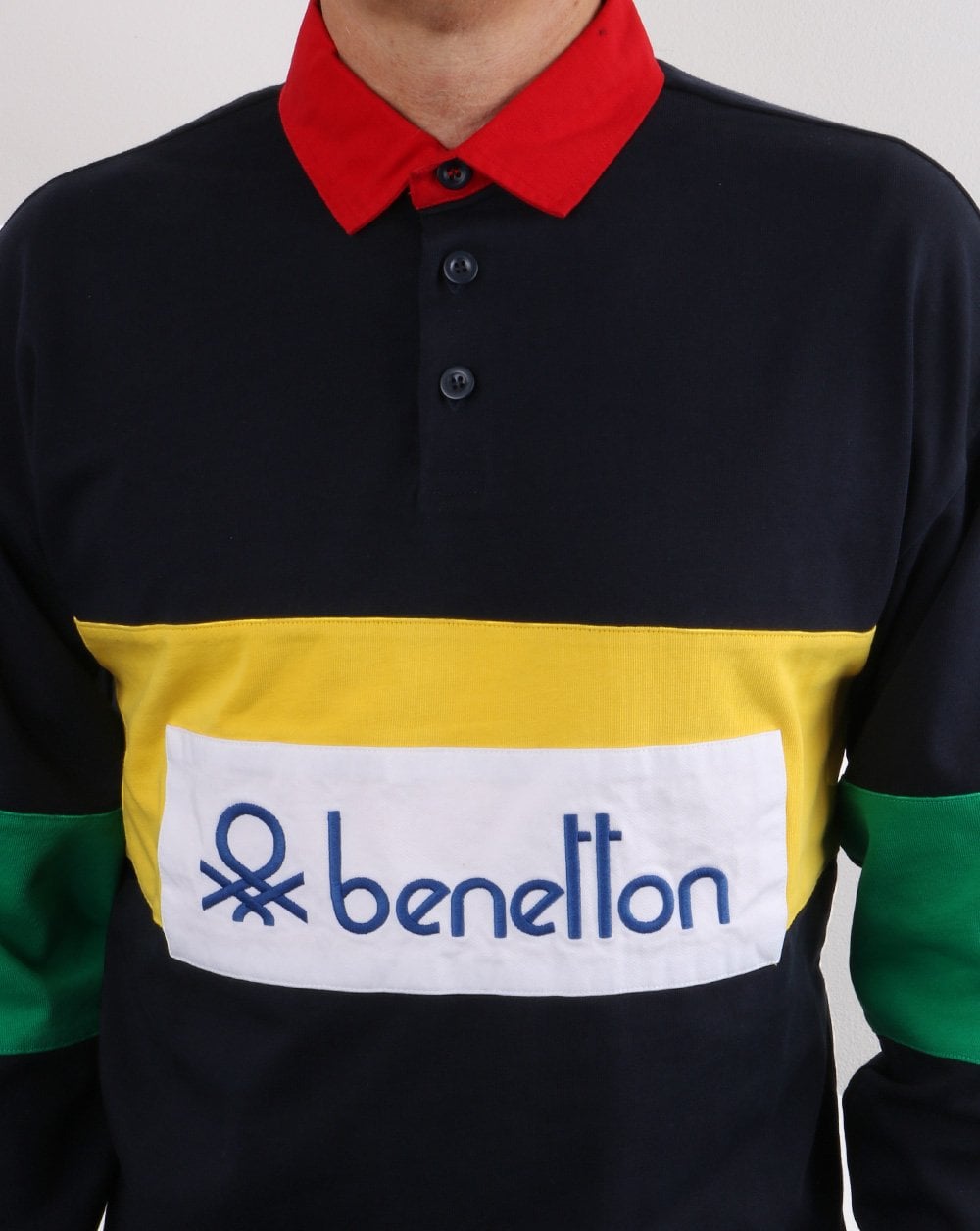 Benetton Rugby Shirt Navy