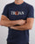 Trojan Tipped Signature T-shirt Navy