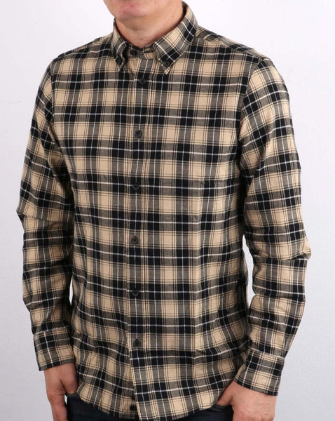 Benetton Checked Shirt Sand